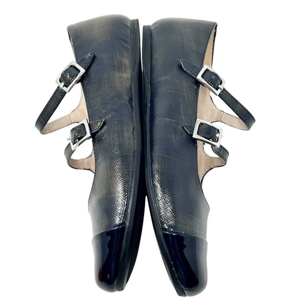 Venettini girl's 55-Sara Leather Hand Made Double Strap Mary Jane size 2.5/EU 34